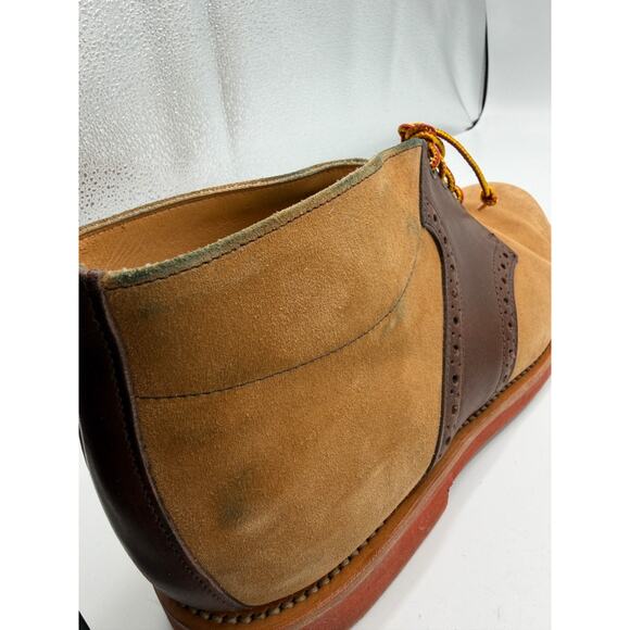 Mark McNairy Chukka Boot Tan Suede Brown Leather Mens 8753CS Size 12 No Box